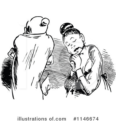 Royalty-Free (RF) Couple Clipart Illustration by Prawny Vintage - Stock Sample #1146674