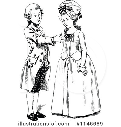 Royalty-Free (RF) Couple Clipart Illustration by Prawny Vintage - Stock Sample #1146689