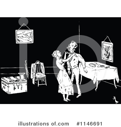 Royalty-Free (RF) Couple Clipart Illustration by Prawny Vintage - Stock Sample #1146691