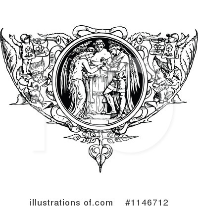 Royalty-Free (RF) Couple Clipart Illustration by Prawny Vintage - Stock Sample #1146712
