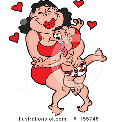 Royalty-Free (RF) Couple Clipart Illustration by LaffToon - Stock Sample #1155746