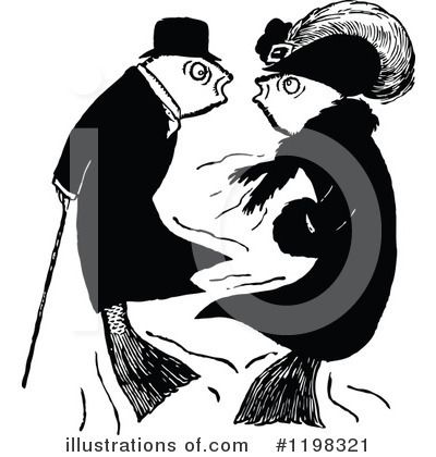 Royalty-Free (RF) Couple Clipart Illustration by Prawny Vintage - Stock Sample #1198321