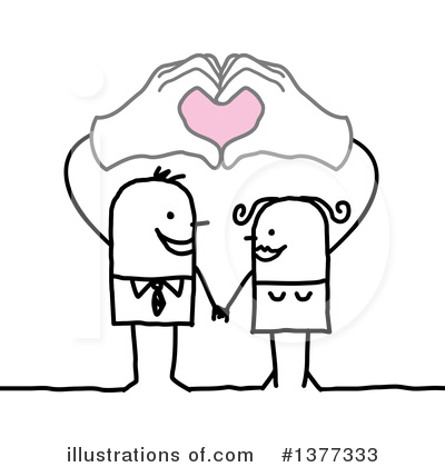 Royalty-Free (RF) Couple Clipart Illustration by NL shop - Stock Sample #1377333