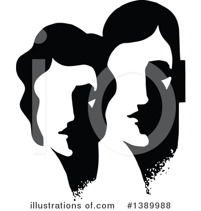 Royalty-Free (RF) Couple Clipart Illustration by Prawny Vintage - Stock Sample #1389988
