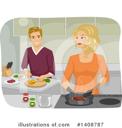Royalty-Free (RF) Couple Clipart Illustration by BNP Design Studio - Stock Sample #1408787