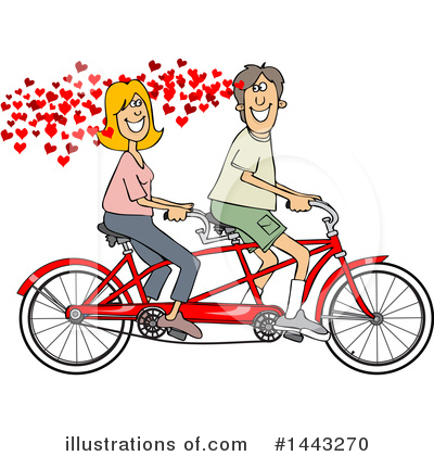 Tandem Bicycle Clipart #1443270 by djart