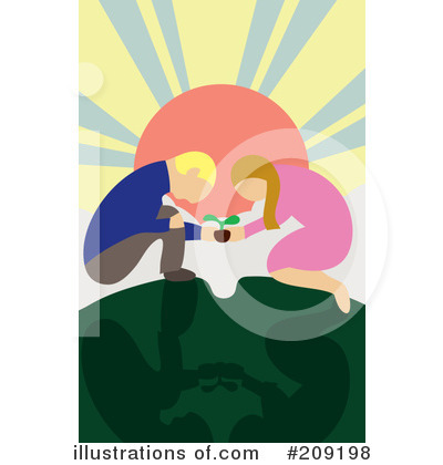 Royalty-Free (RF) Couple Clipart Illustration by mayawizard101 - Stock Sample #209198
