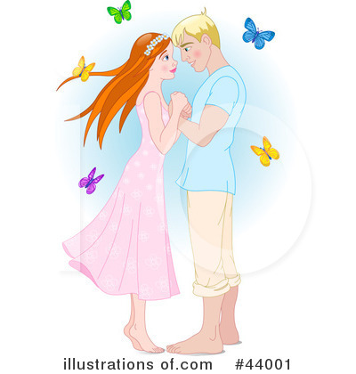 Royalty-Free (RF) Couple Clipart Illustration by Pushkin - Stock Sample #44001