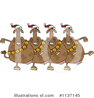 Royalty-Free (RF) Cow Chorus Clipart Illustration by djart - Stock Sample #1137145
