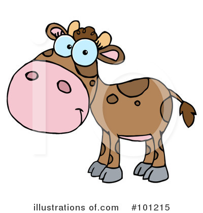 Royalty-Free (RF) Cow Clipart Illustration by Hit Toon - Stock Sample #101215
