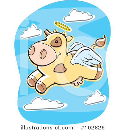 Royalty-Free (RF) Cow Clipart Illustration by Cory Thoman - Stock Sample #102826