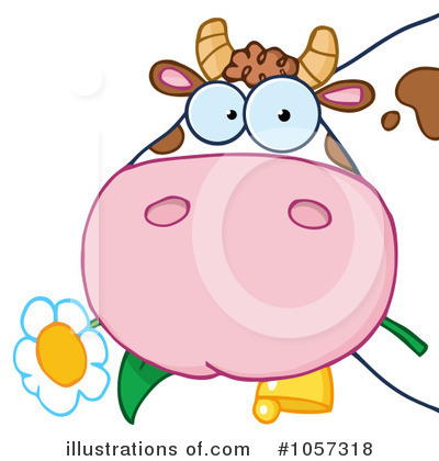 Royalty-Free (RF) Cow Clipart Illustration by Hit Toon - Stock Sample #1057318