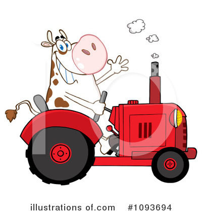 Tractors Clipart #1093694 by Hit Toon