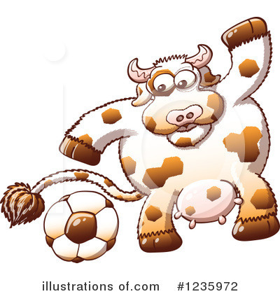 Royalty-Free (RF) Cow Clipart Illustration by Zooco - Stock Sample #1235972
