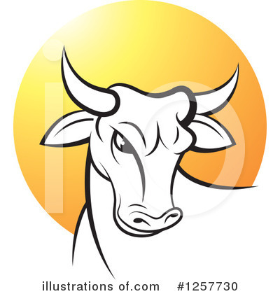 Royalty-Free (RF) Cow Clipart Illustration by Lal Perera - Stock Sample #1257730