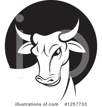 Royalty-Free (RF) Cow Clipart Illustration by Lal Perera - Stock Sample #1257733