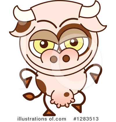 Royalty-Free (RF) Cow Clipart Illustration by Zooco - Stock Sample #1283513