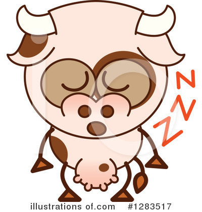 Royalty-Free (RF) Cow Clipart Illustration by Zooco - Stock Sample #1283517