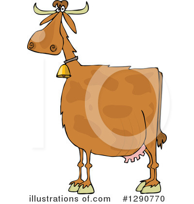 Royalty-Free (RF) Cow Clipart Illustration by djart - Stock Sample #1290770