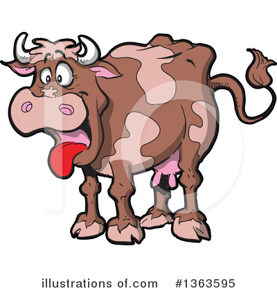 Royalty-Free (RF) Cow Clipart Illustration by Clip Art Mascots - Stock Sample #1363595