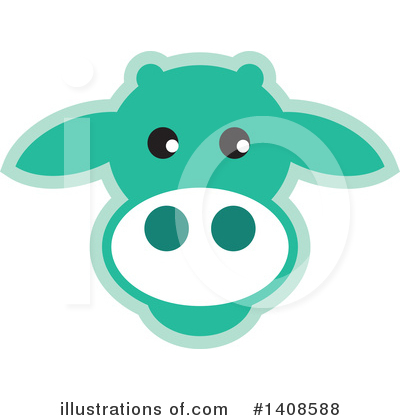 Royalty-Free (RF) Cow Clipart Illustration by Lal Perera - Stock Sample #1408588