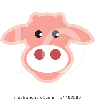Royalty-Free (RF) Cow Clipart Illustration by Lal Perera - Stock Sample #1408589
