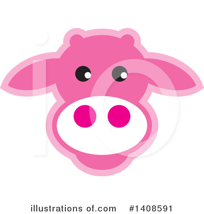 Royalty-Free (RF) Cow Clipart Illustration by Lal Perera - Stock Sample #1408591