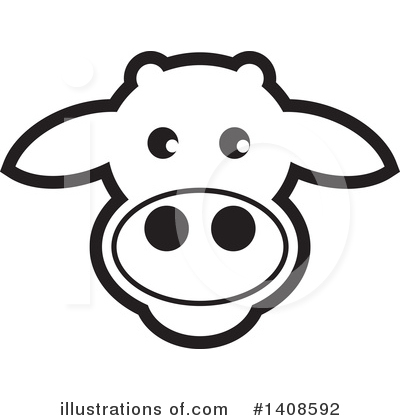Royalty-Free (RF) Cow Clipart Illustration by Lal Perera - Stock Sample #1408592
