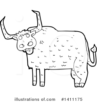 Royalty-Free (RF) Cow Clipart Illustration by lineartestpilot - Stock Sample #1411175