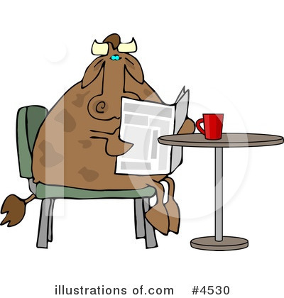 Royalty-Free (RF) Cow Clipart Illustration by djart - Stock Sample #4530