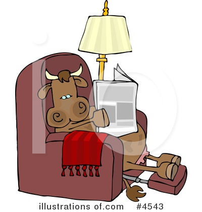 Royalty-Free (RF) Cow Clipart Illustration by djart - Stock Sample #4543