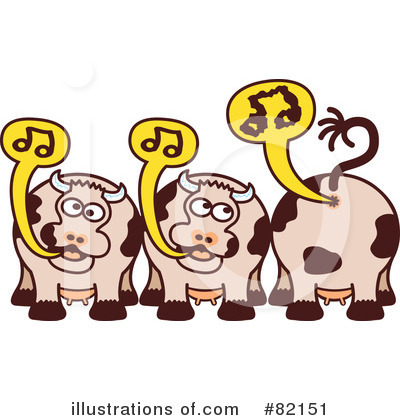 Royalty-Free (RF) Cow Clipart Illustration by Zooco - Stock Sample #82151