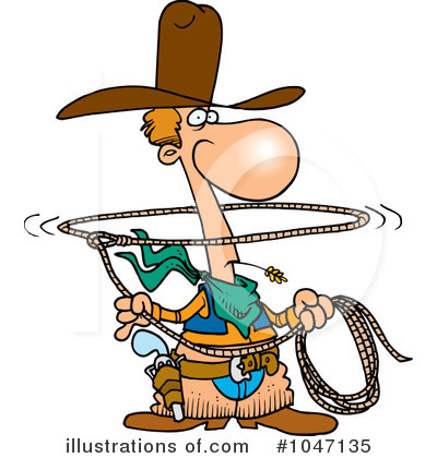 Royalty-Free (RF) Cowboy Clipart Illustration by toonaday - Stock Sample #1047135