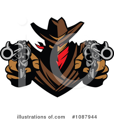 Royalty-Free (RF) Cowboy Clipart Illustration by Chromaco - Stock Sample #1087944