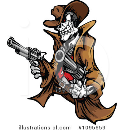 Royalty-Free (RF) Cowboy Clipart Illustration by Chromaco - Stock Sample #1095659