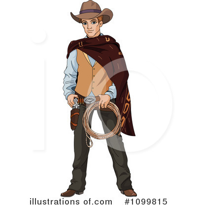 Royalty-Free (RF) Cowboy Clipart Illustration by Pushkin - Stock Sample #1099815