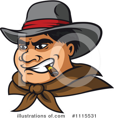Royalty-Free (RF) Cowboy Clipart Illustration by Vector Tradition SM - Stock Sample #1115531