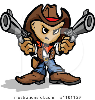 Royalty-Free (RF) Cowboy Clipart Illustration by Chromaco - Stock Sample #1161159