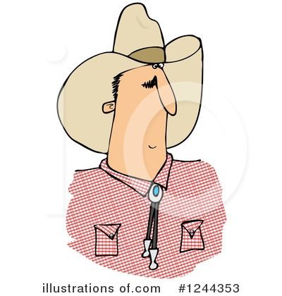 Royalty-Free (RF) Cowboy Clipart Illustration by djart - Stock Sample #1244353