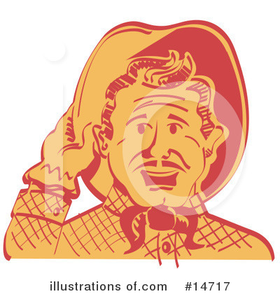 Royalty-Free (RF) Cowboy Clipart Illustration by Andy Nortnik - Stock Sample #14717