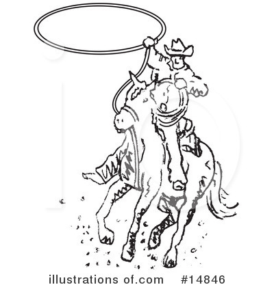Royalty-Free (RF) Cowboy Clipart Illustration by Andy Nortnik - Stock Sample #14846