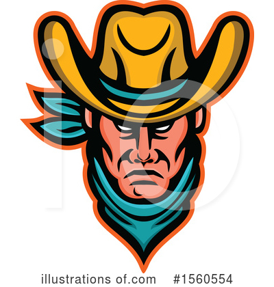 Royalty-Free (RF) Cowboy Clipart Illustration by patrimonio - Stock Sample #1560554