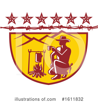 Royalty-Free (RF) Cowboy Clipart Illustration by patrimonio - Stock Sample #1611832