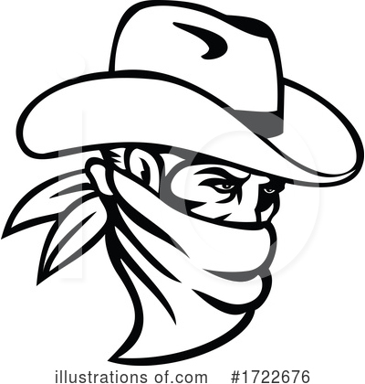 Royalty-Free (RF) Cowboy Clipart Illustration by patrimonio - Stock Sample #1722676