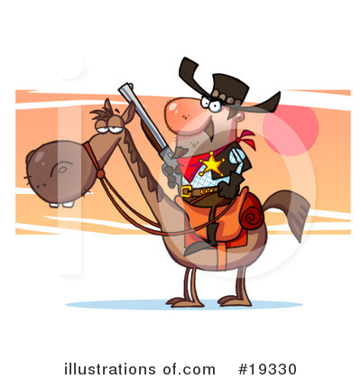Cowboy Clipart #19330 by Hit Toon
