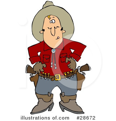 Royalty-Free (RF) Cowboy Clipart Illustration by djart - Stock Sample #28672