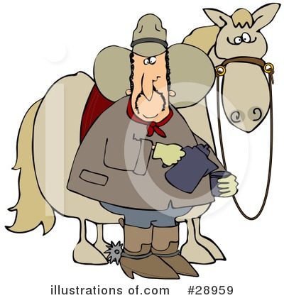 Royalty-Free (RF) Cowboy Clipart Illustration by djart - Stock Sample #28959