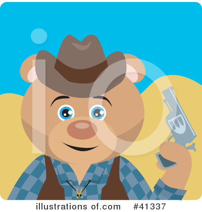 Royalty-Free (RF) Cowboy Clipart Illustration by Dennis Holmes Designs - Stock Sample #41337
