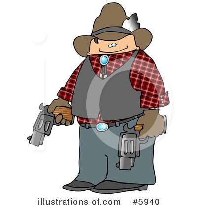 Royalty-Free (RF) Cowboy Clipart Illustration by djart - Stock Sample #5940