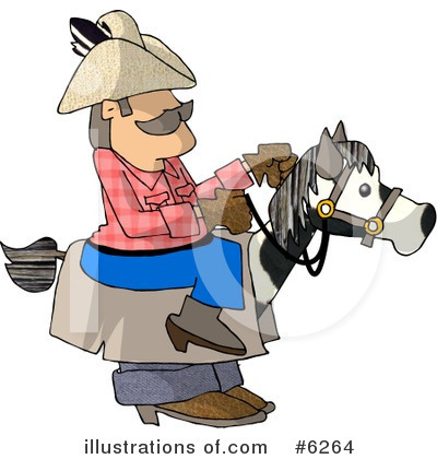 Royalty-Free (RF) Cowboy Clipart Illustration by djart - Stock Sample #6264